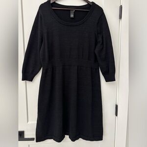 Lane Bryant Knit Black Sparkly Dress, Size 18/20